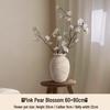 Haihong Yalin Wabi-Sabi Travertine Faux Flower Vase - Light Luxury Decorative Ornament for Living Room Entrance