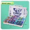 Blue Bamboo 42-Color Watercolor Set with Luminous White and Brushes, 80ml
