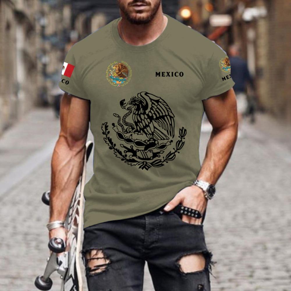 

Мужская патриотическая футболка с флагом Венесуэлы, 3D цифровая печать, с коротким рукавом, повседневная футболка, круглый вырез 6XL