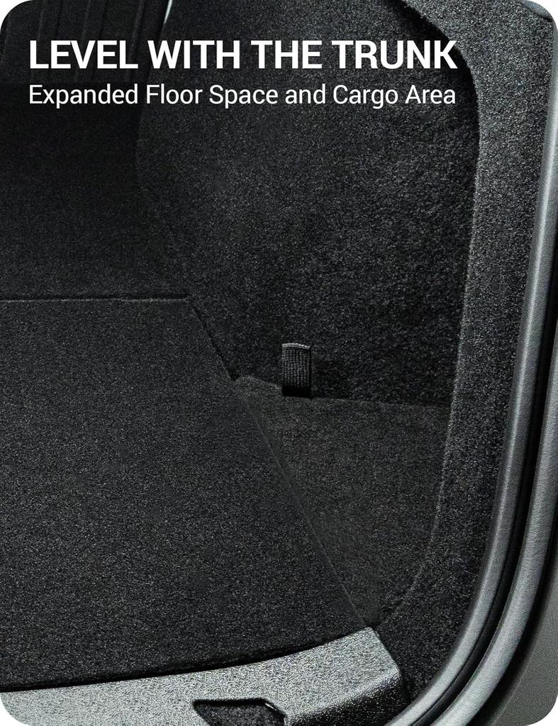 2025 2026 for Tesla Model Y Trunk Storage Bins Trunk Organizer with Carpeted Lid Rear Trunk Side Storage Box Model 3 Highland