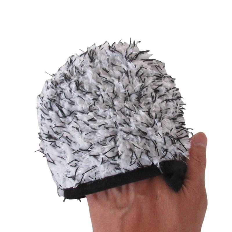 Microfiber Car Washing Gloves Auto Wheel Hub Rim Cleaning Mitt Ultra-Soft Thickening Wash Glove For Car Detailing Care чёрный