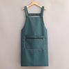 1Pcs Simple Waterproof Apron Wear Resistant Anti-Fouling Anti-Oil Zipper Large Pocket Apron Home Kitchen Apron