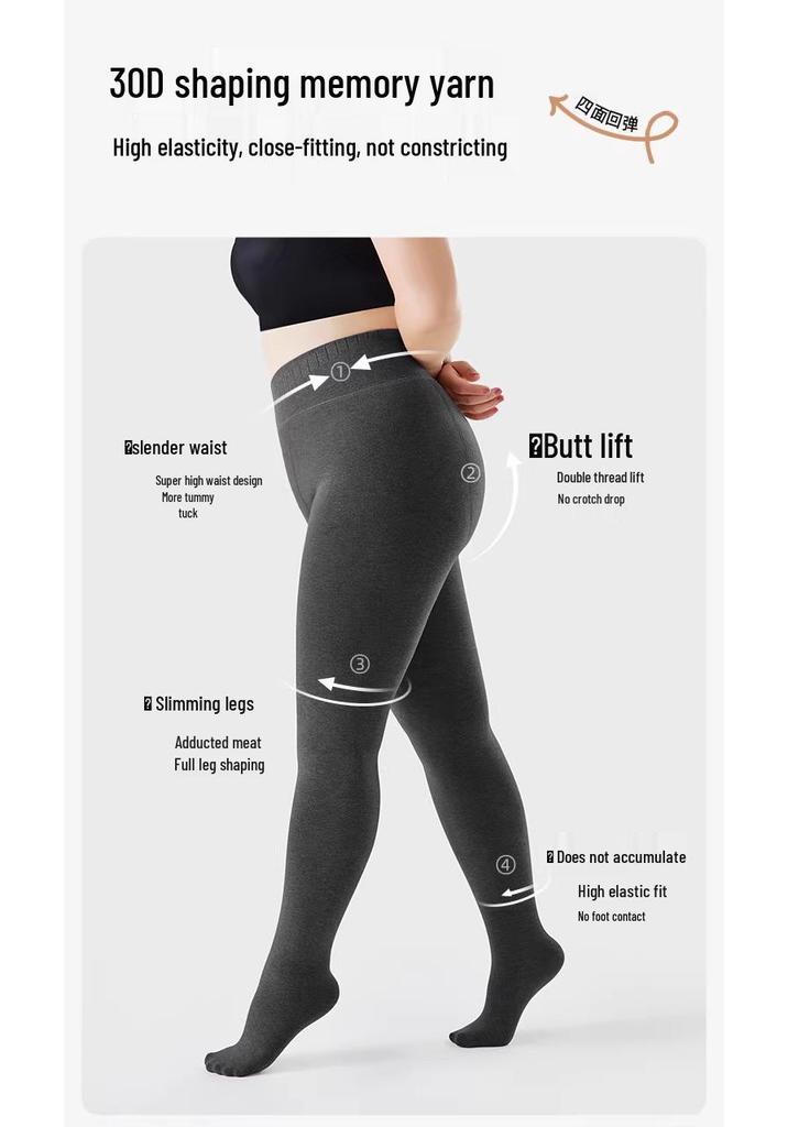 2025 Women's High-Waisted Slim-Fit Plus Size Winter Footed Leggings