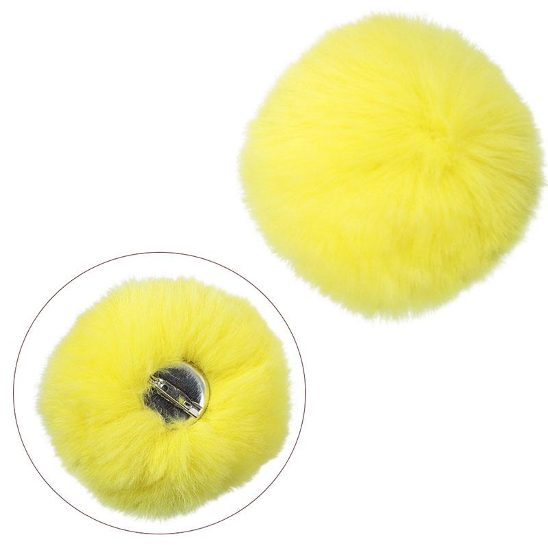 

1 шт. помпон брошь пушистый шарик корсаж булавка DIY аксессуары шляпа украшение одежда обувь имитация кроличьей шерсти 7CM