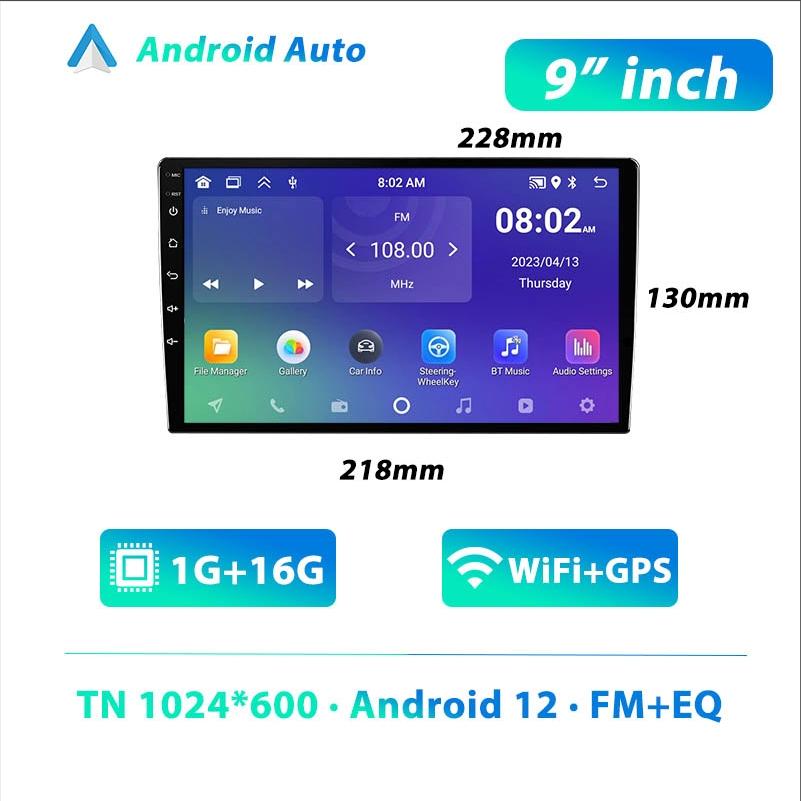 For 2 Din Android 12 Multimedia Video Player  10"/9"/7 " Universal WIFI GPS Android Car Radio CarPlay Android Auto Car Stereo