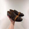 Autumn and winter new round head low heel one-button small leather shoes women's leather versatile loafers