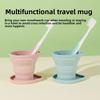 Silicone Collapsible Travel Cup, Foldable Camping Cup,Reusable Portable Drink Cup/Mug for Hiking, Outdoors, Travel