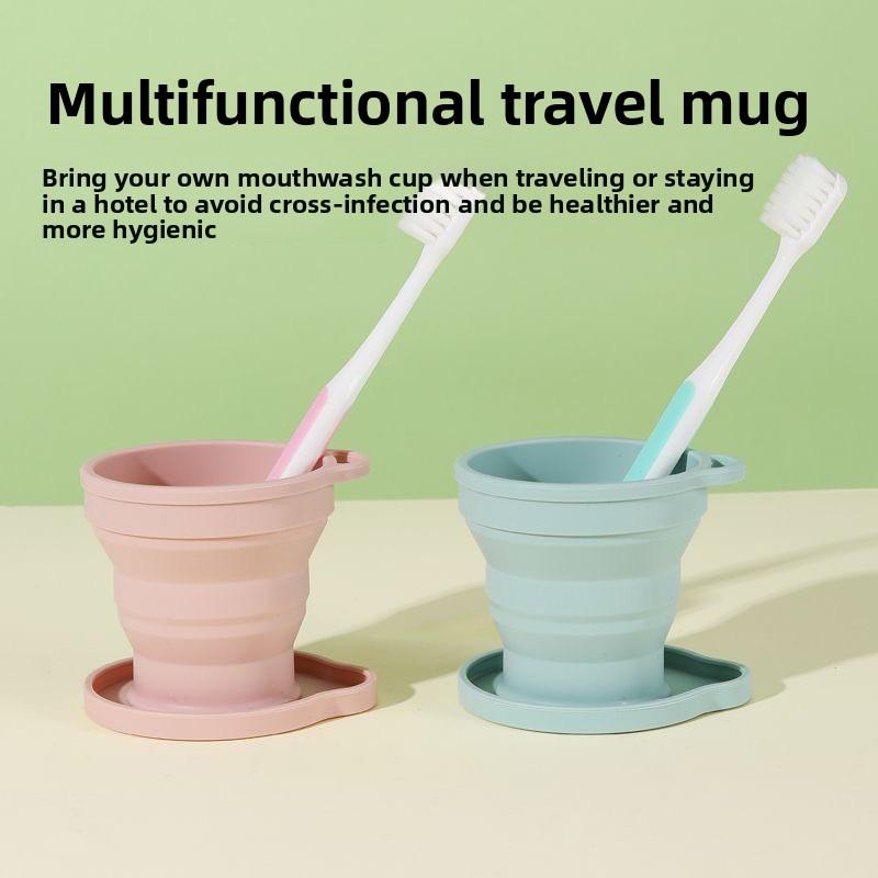 Silicone Collapsible Travel Cup, Foldable Camping Cup,Reusable Portable Drink Cup/Mug for Hiking, Outdoors, Travel