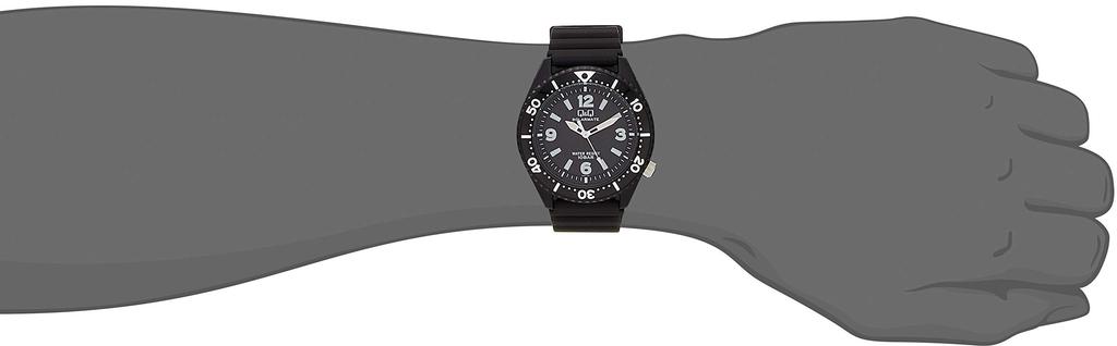 Citizen Q&Q Men's Analog Solar Watch, Water Resistant to 10 ATM, with Urethane Strap, H064-001, Black