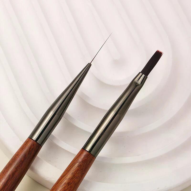 Durable Sandalwood Pole Nail Art Brush Professional Nail Liner Brush Nail Art Phototherapy Pen Nail Painting Brush