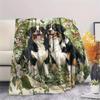 Süße Berner Sennenhund-Muster Flanelldecke, Hohe Qualität, Bequem für alle Jahreszeiten, Heimdekoration, Wärme und Komfort, Perfekt für Geschenke.