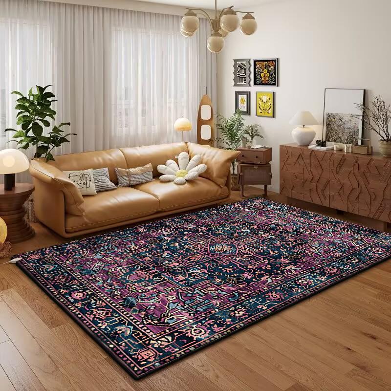 Bohemian Bedroom Room Soft Carpet Retro Persia Large Area Washable Living Room Rugs Printed Cloakroom Plush Mats