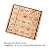 25Pcs Mini Stamps Handmade Stamper Set Wooden Rubber Stamps for Scrapbooking
