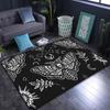 VIKAMA Dark-Style Moth Star Moon Living Room Rug Non-Slip Wear-Resistant Home Sofa Coffee Table Decorative Floor Mat