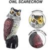 Outdoor 360 Degree Shaking Head Simulation of an Owl In a Courtyard, Driving Mice and Birds, Courtyard Decorations, Owls
