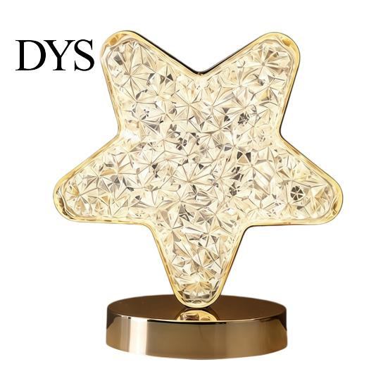 Valentine Day Present Bedside Night Light for Bedroom, USB Rechargeable Desk Lamp with 3 Star Moon Cube Colors, Decorative Dimmable Atmosphere Light,