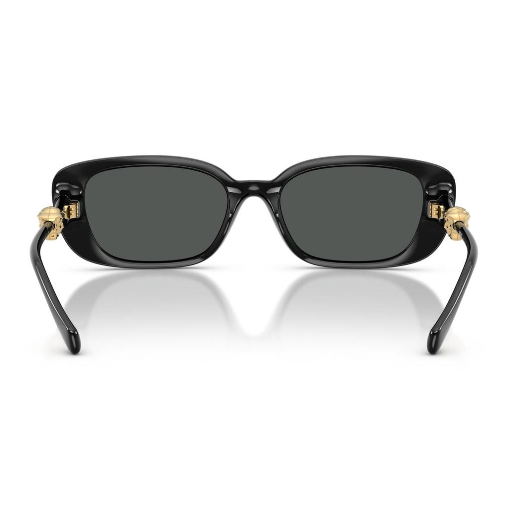 Versace Narrow Frame Design Square Sunglasses Unisex Sunglasses Black OVE4504D-GB1/87