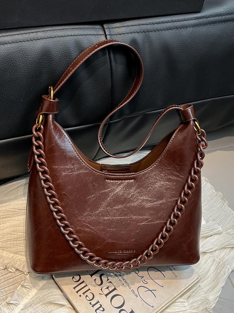 Classic Black Chain Crossbody Bag for Women Autumn Winter New Large Capacity One Shoulder Bags Texture Versatile Handbag
