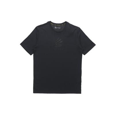 Curry Casual Round Neck Cotton Short Sleeve T-Shirt Men Tops Black 1362819-001