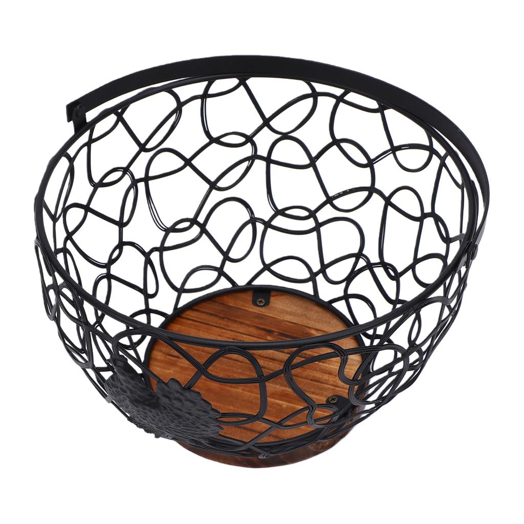 Wire Egg Basket Vintage Multifunctional Metal Egg Storage Basket with Handle for Vegetables Fruits
