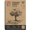 Anupam Khakhi 100% Recycled Kraft Paper Wire-O Book 160Gsm 80 Pages One Side Dot Grid And Other Side Plain (Size A4)