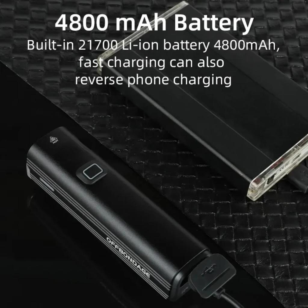 Fahrradlicht 1000 Lumen Fahrradscheinwerfer Powerbank Taschenlampe Lenker USB-Aufladung MTB Road Highlight