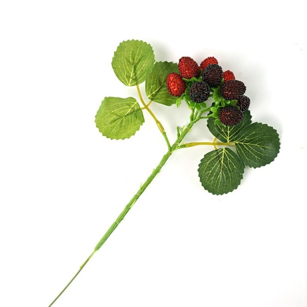Creative PVC DIY Accessories Realistic Home Decor Artificial Raspberry Mulberry Branch Model Photography Props Fake Fruit