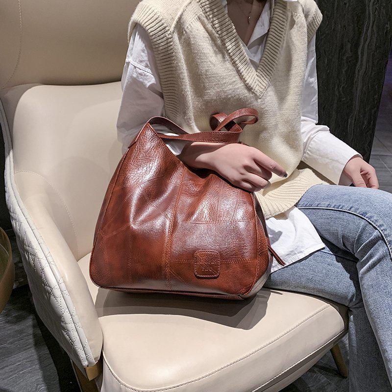2024 Trendy Soft Leather Women's Large Capacity Crossbody Shoulder Bag - Versatile Korean Style Fashion Handbag