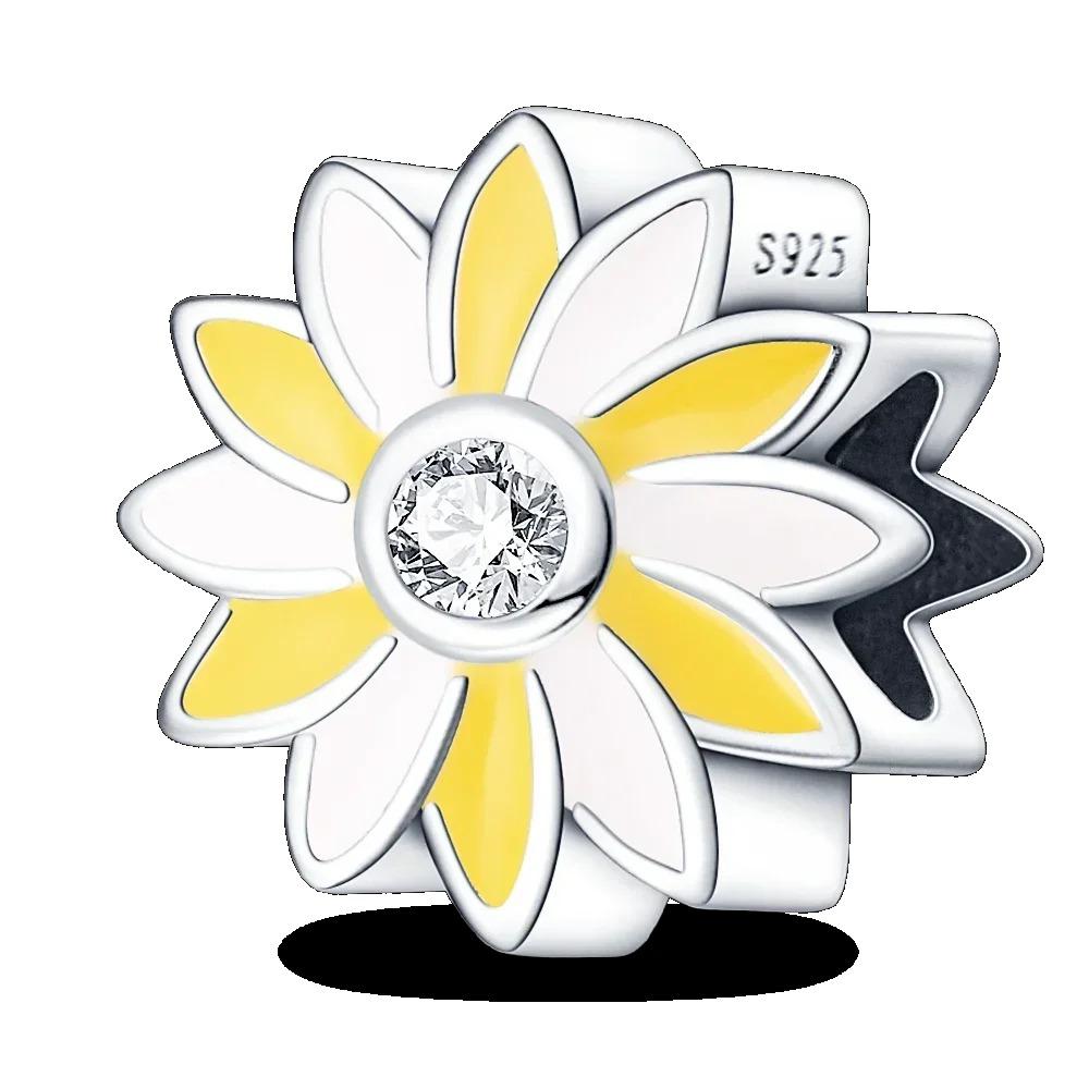 925 Silver Golden Charm Crown Family Tree Safety Chain Hollow Beads for Women DIY Bracelets Jewelry