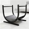 Iron Firewood Rack | Sturdy and space-saving log holder for indoor and outdoor use, easy to assemble, holds 16 logs (43.2x38.1x40.6 cm)