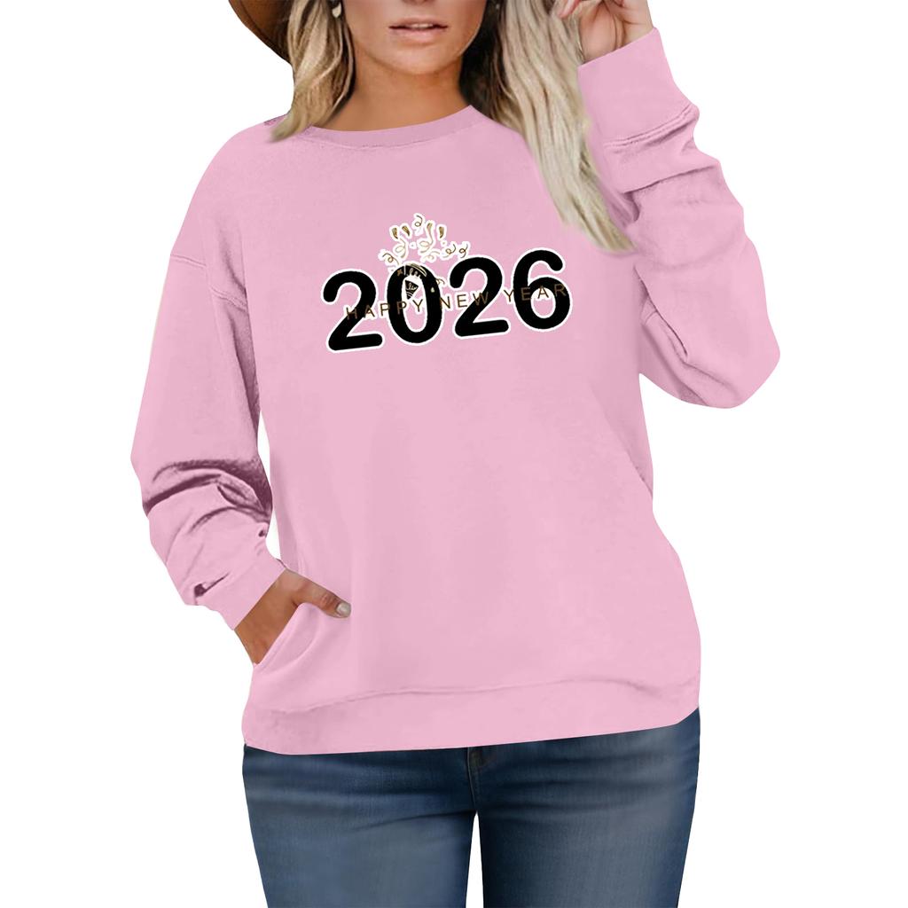 Women's Fashionable Casual Plus-Size Long Sleeve Pullover Printed Sweatshirt