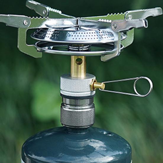 Aluminum Alloy Gas Tank Adapter Heavy Duty Portable Lightweight Propane Gas Tank Conversion Head Convertor Camping Gas Stove Accessories