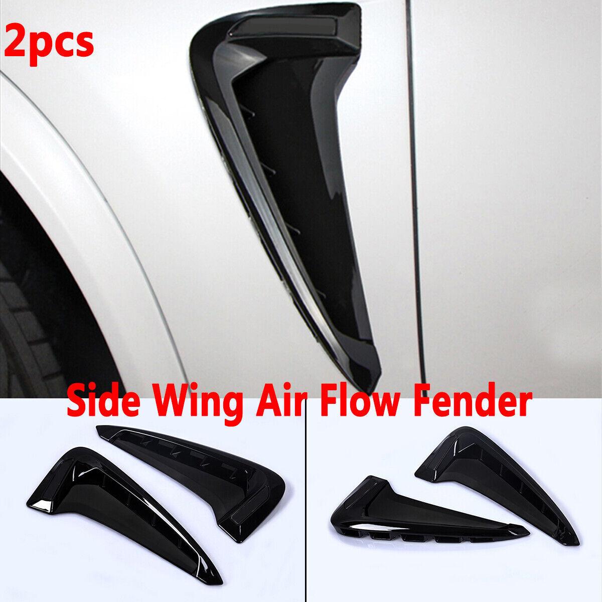 2pcs Black Side Wing Air Flow Fender Intake Vent Cover  For BMW X5 F15 2014-2017