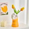 Lovely Cat Claw Shaped Vase Aesthetic Room Decoration Home Flower Pot Modern Table Decorative Vases Creative Bookshelf Ornaments