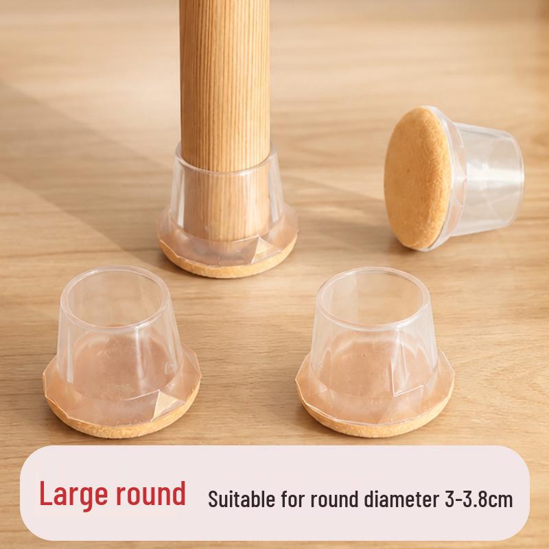 Universal Silicone Chair Leg Caps: Wear-Resistant, Anti-Slip Stool and Table Foot Pads