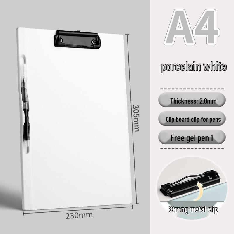 A4 Thickened Metal Clipboard with Strong Clip for Office, Students, and Meetings