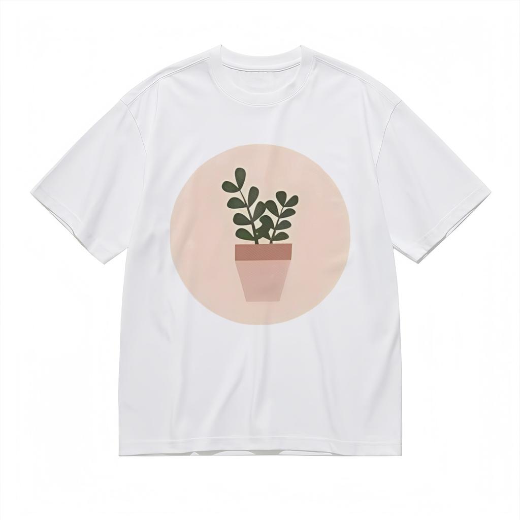 Men's Soft Breathable All Season Classic T-Shirt Mens Womens Tees Top Minimalist Potted Plant Tee USA