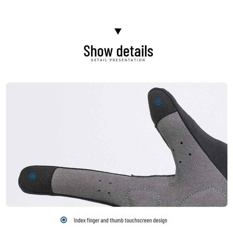 INBIKE Vollfinger-Touchscreen-Fahrradhandschuhe mit Stoßdämpfung, rutschfestes Design für Damen und Herren - Frühling/Herbst