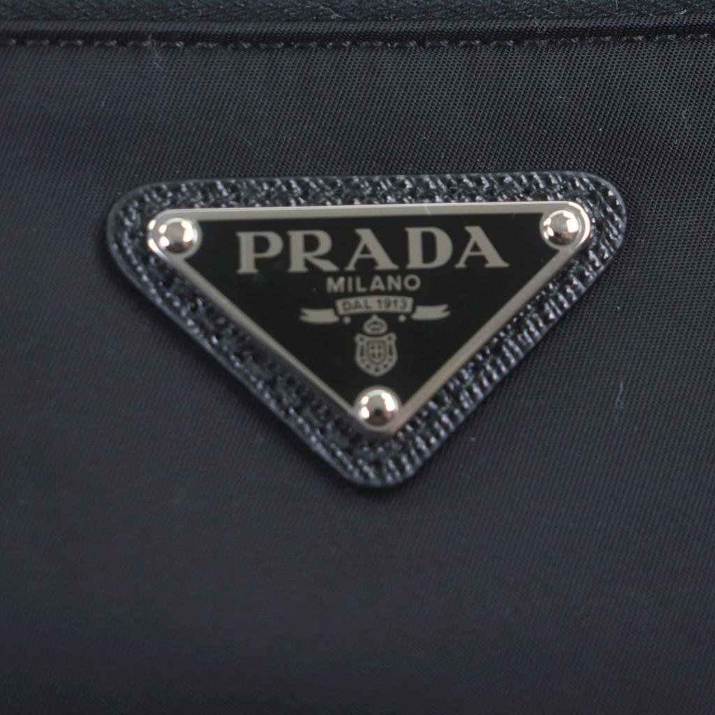 Excellent PRADA Shoulder Bag Black Nylon Mens 1BC421 Used