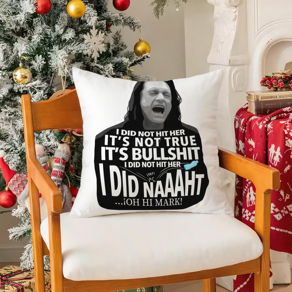 Actor TTommy WWiseau Pillow Case Silky Short Plush With Invisible Zipper Dustproof Sofa Cushion Cover For Home Decor