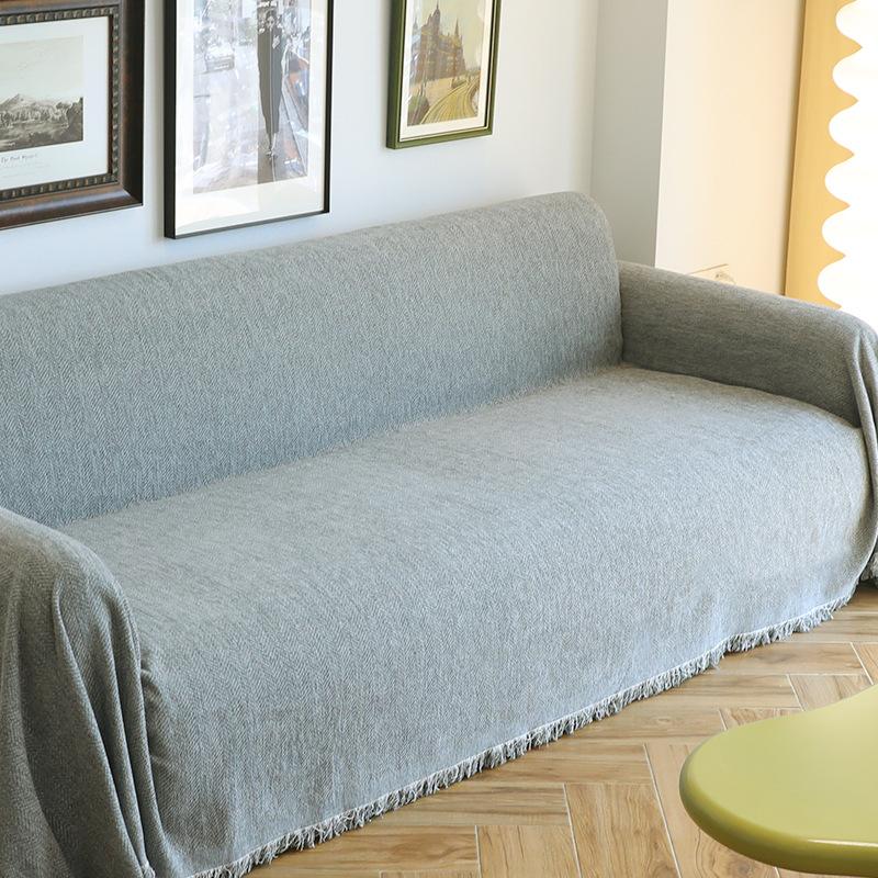 

Полотенце для дивана из синели, универсальный чехол для дивана Four Seasons, чехол для дивана с защитой от царапин, пылезащитный чехол для дивана 180*130cm серый