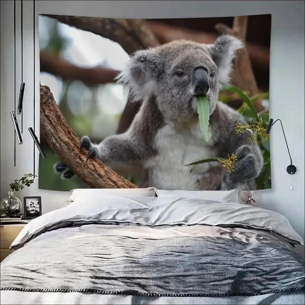 Tier Niedlicher Koala Wanddeko Wandteppich Zuhause Wohnzimmer Wandteppich