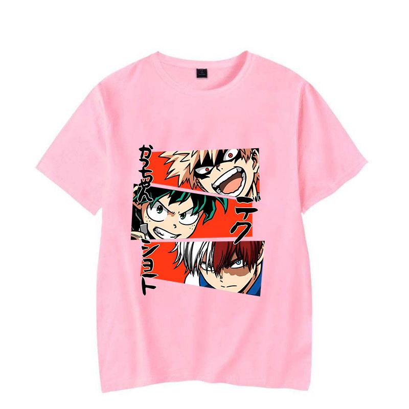 New Funny Deku Bakugou Katsuki Todoroki Shoto Print T-Shirt Womans Men Casual Tops Summer Cool T Shirt Plus Size Tops Tees