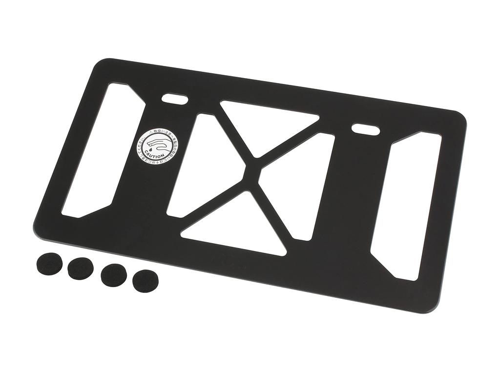 POSH FAITH Motorcycle Aluminum License Plate Back Pole for 126cc and Over Plate, Large, Type, Motorcycles, Black, 500391-06-10