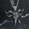 Vintage Domináns Rozsdamentes Acél Viking Fekete Bikafej Medál Nyakláncok Férfiaknak Fiúknak Személyiség Amulett Állat Ékszer Ajándék