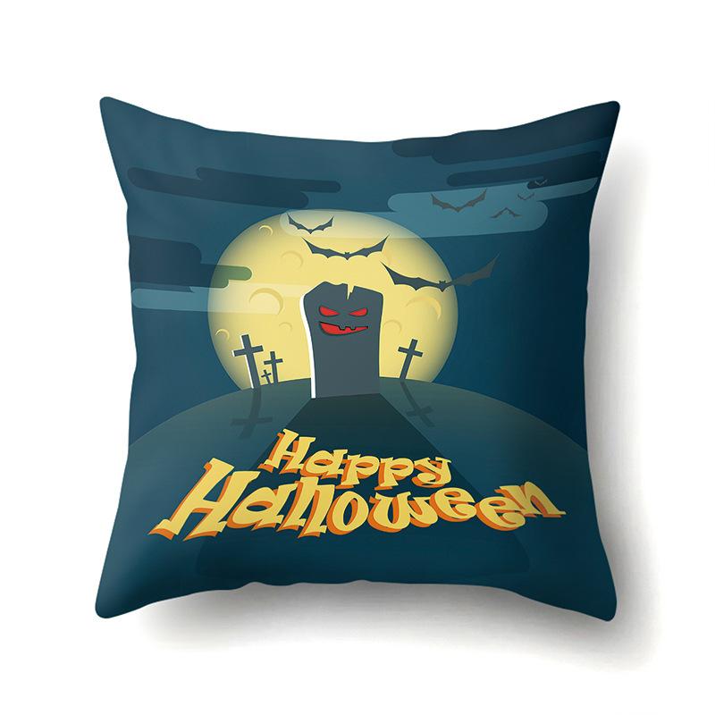 Halloween Polyester Kissenbezug Auto Lendenkissen Kürbis Sofa Kissenbezug Heim Wohnzimmer Kissenbezug