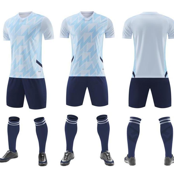 Short Sleeve Football Uniform Set Competition Training Team Uniform Adult Football Jersey Men'S And Women'S Suit Quick Dry Breathable 8022