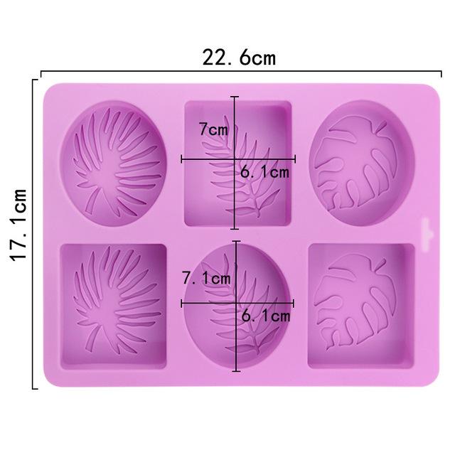 Round and Square Leaf Silicone Soap Mold Handmade Soap Making Supplies Diy Plaster Resin Candle Material Kit Cake Baking Tools
