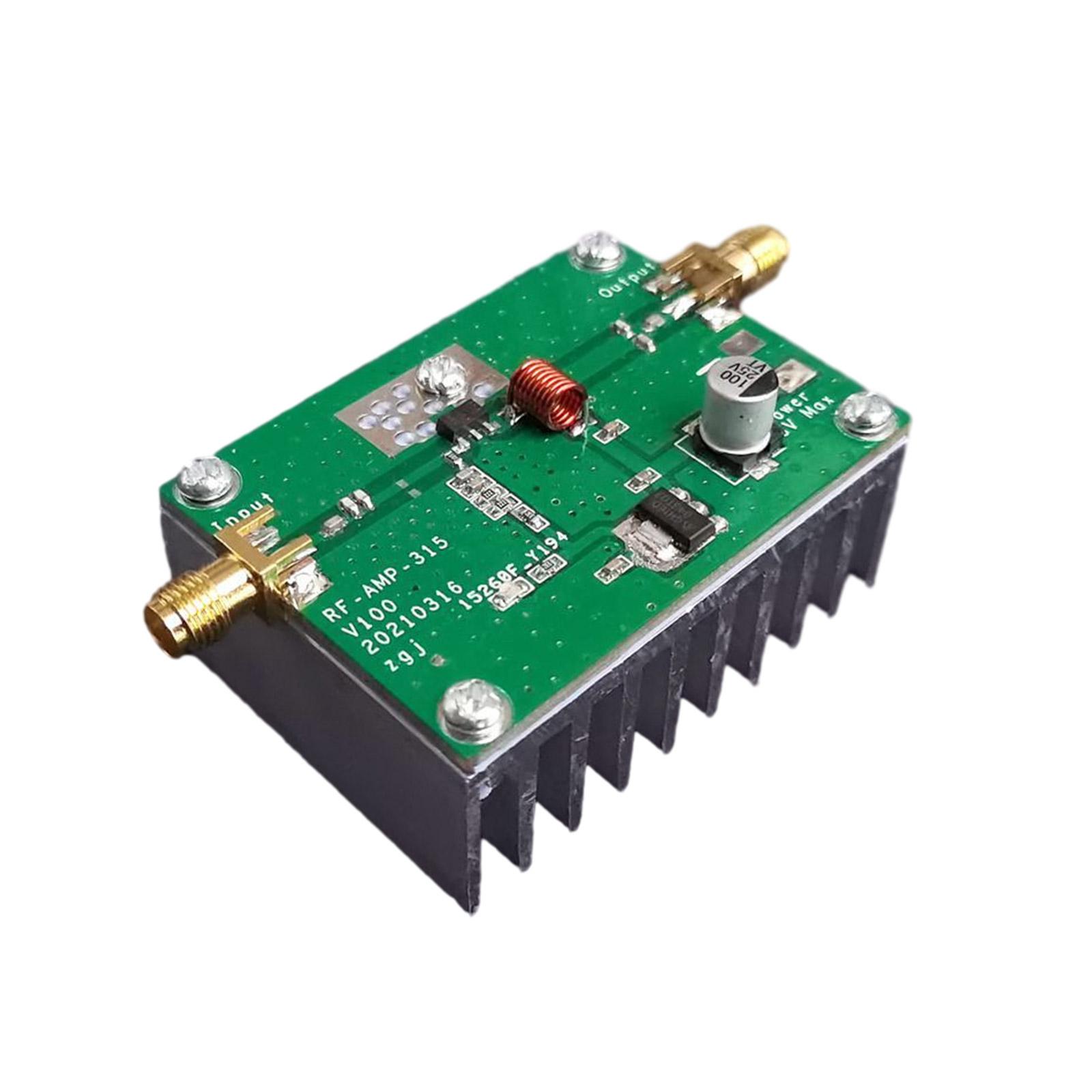 

300-330MHz 8W Wideband Low Power RF Amplifier Broadband RF Low Power Amplifier with Heatsink for Shortwave FM Radio