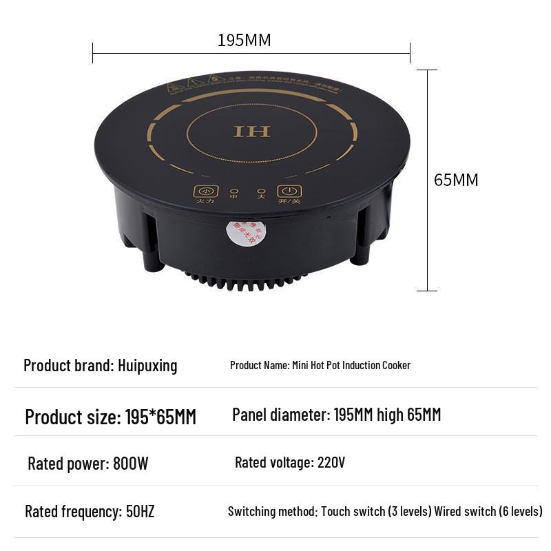 

Індукційна плита для хот-поту високої потужності з чорною кристалічною плитою